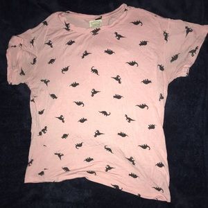 Pink dinosaur t-shirt